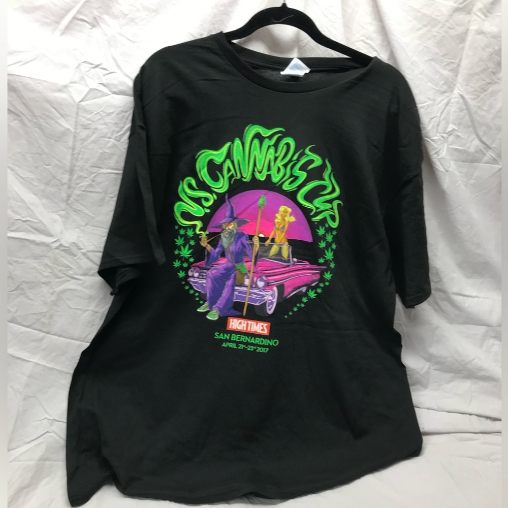 NEW High Times Cannabis Cup Wizard and Ms Cannabis 2017 Cali Tee M & 2XL Avail